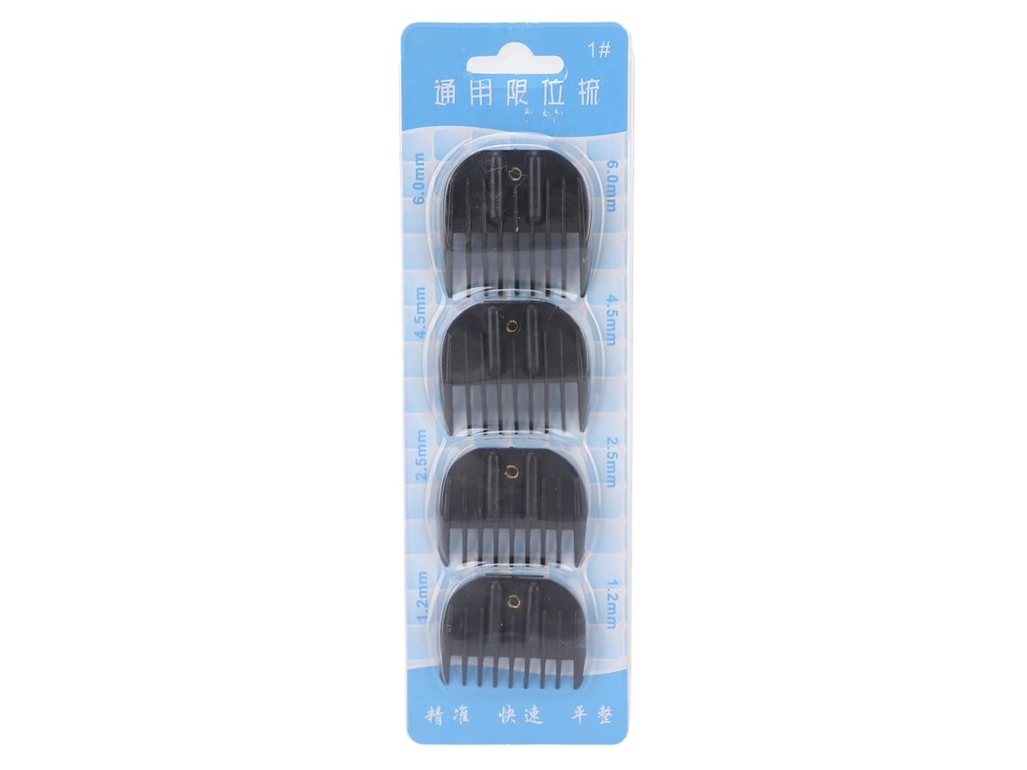 4pcs Peines De Guía Para Cortapelos Profesionales, Peines De Protección Universal Para Cortapelos Negro