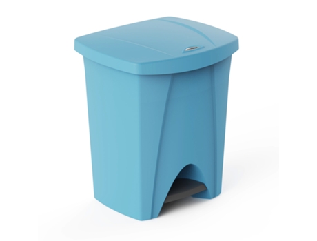 PLASTIKEN Nature - Cubo de Basura con Pedal 25L para Cocina y Baño. Azul