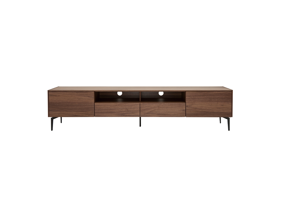Mueble Tv de Diseño de Contrachapado de Nogal 200 Cm Bliss MILIBOO