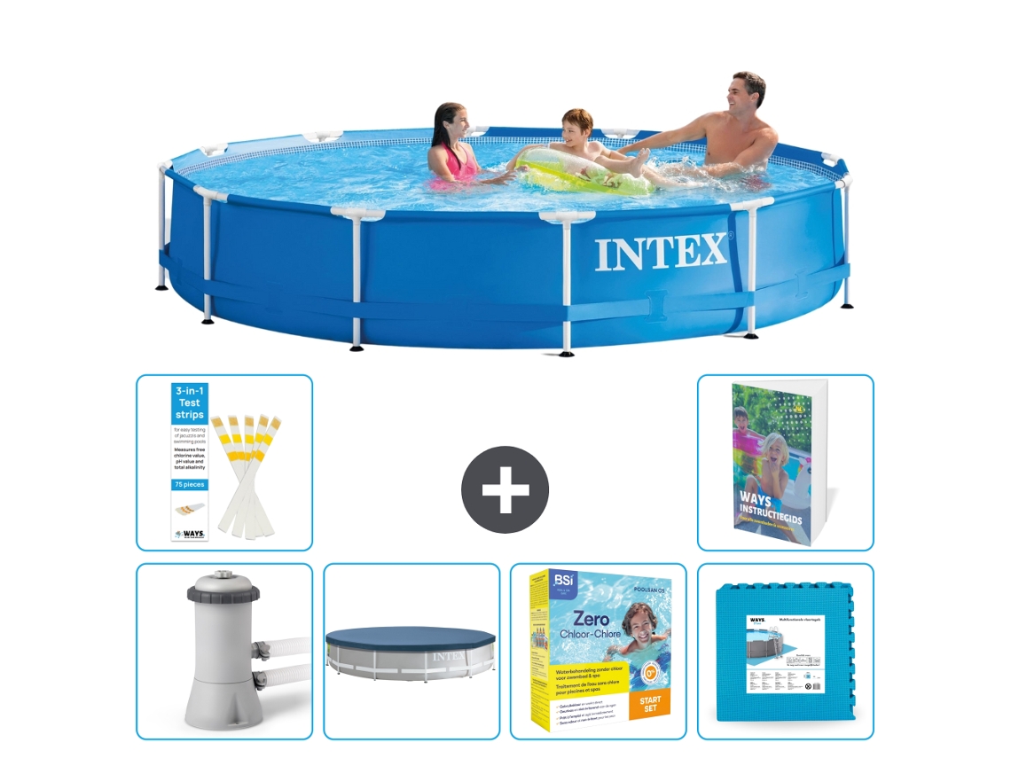 Intex Piscina Com Estrutura Redonda - 366x76 Cm - 7-peças S276