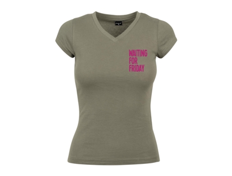 Camiseta de Mujer MISTER TEE Waiting Friday Box Verde (L)
