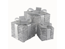Cajas De Regalo Navideñas Para Decoración De Interiores Y Exteriores, Fabricadas En Metal Macizo Y Telas De Alta Calidad.