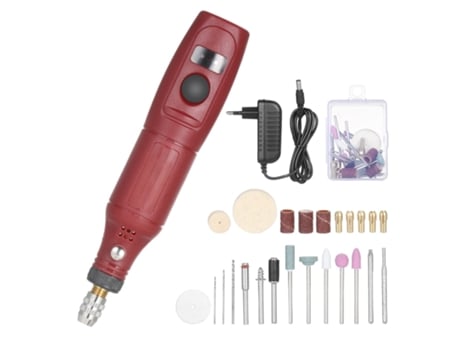 Mini herramienta rotativa de 12 V, amoladora eléctrica portátil, cortador rotativo de velocidad variable de 5000 a 15000 rpm con 24 accesorios para...