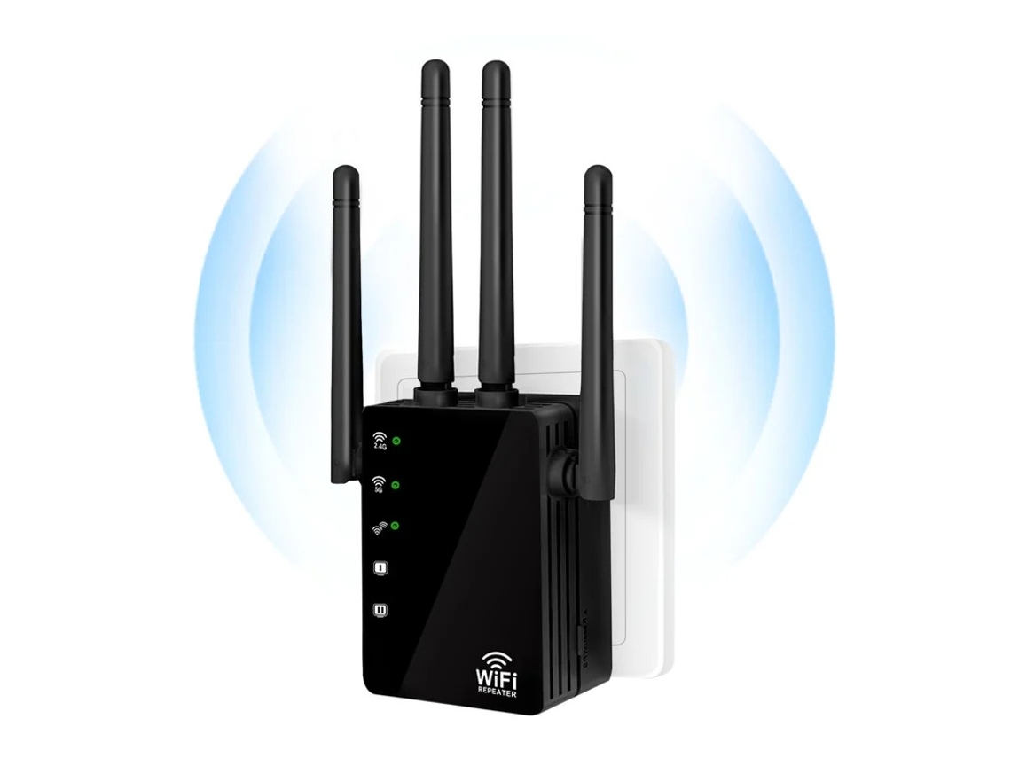 Amplificador de señal extensor de Wifi Extensor de Wifi hasta 6000 pies cuadrados y más de 50 dispositivos Amplificador de Wifi de 1200 Mbps Repeti Yizhood