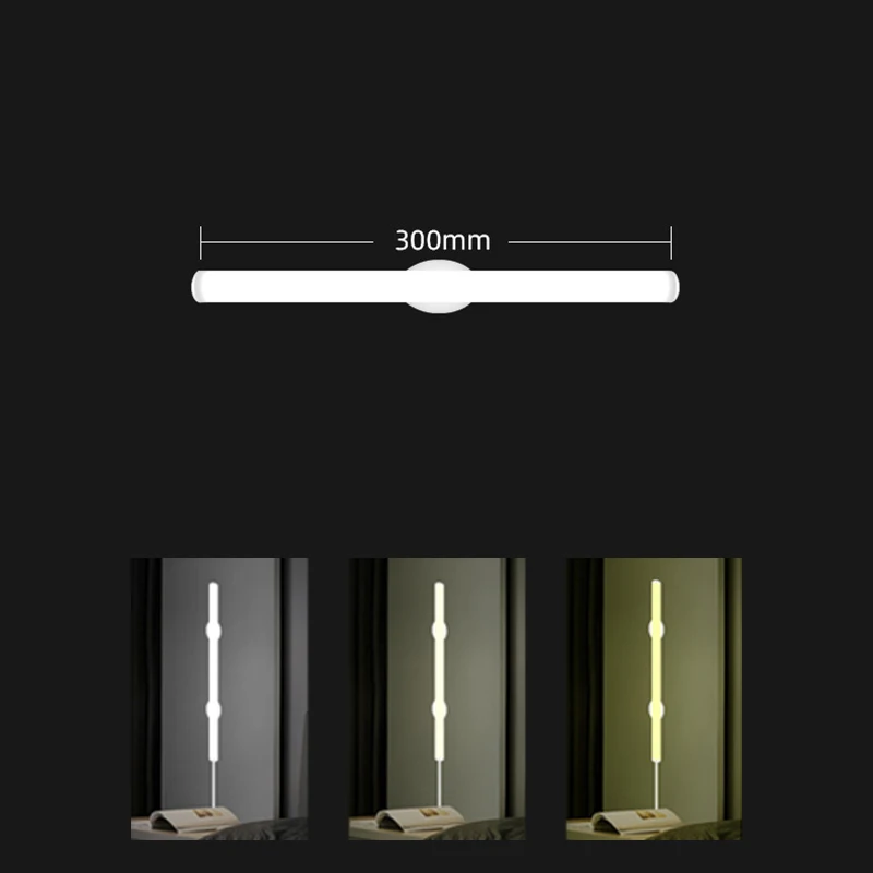 Lámpara de Mesa Magnética con LED (30 cm), Luz de Noche y Enchufe USB.