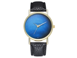 Reloj De Pulsera Analógico De Cuarzo Con Correa De Pu De Estilo Sencillo Para Mujer (negro)