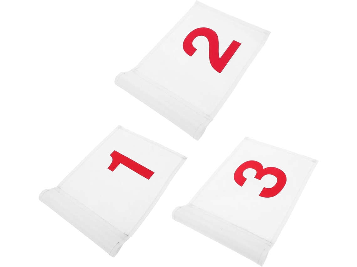 Banderas De Minigolf Numeradas, Juego De 3, Nailon, 21,9 X 16,9 Cm