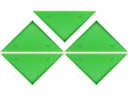 Protectores de bordes triangulares Soli, plástico