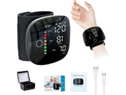 Monitor automático de presión arterial de muñeca con pantalla táctil LED y aviso de voz automático, GOKOCO