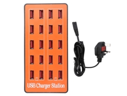 Estação De Carregamento Usb Com 20 Portas Carregamento Rápido 18a/5v Hub Usb Portátil