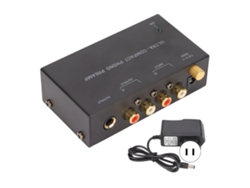 Preamplificador Para Tocadiscos Phono Pp400 Con Control De Volumen, Entrada Y Salida Rca, Enchufe Estadounidense De 100-240 V.