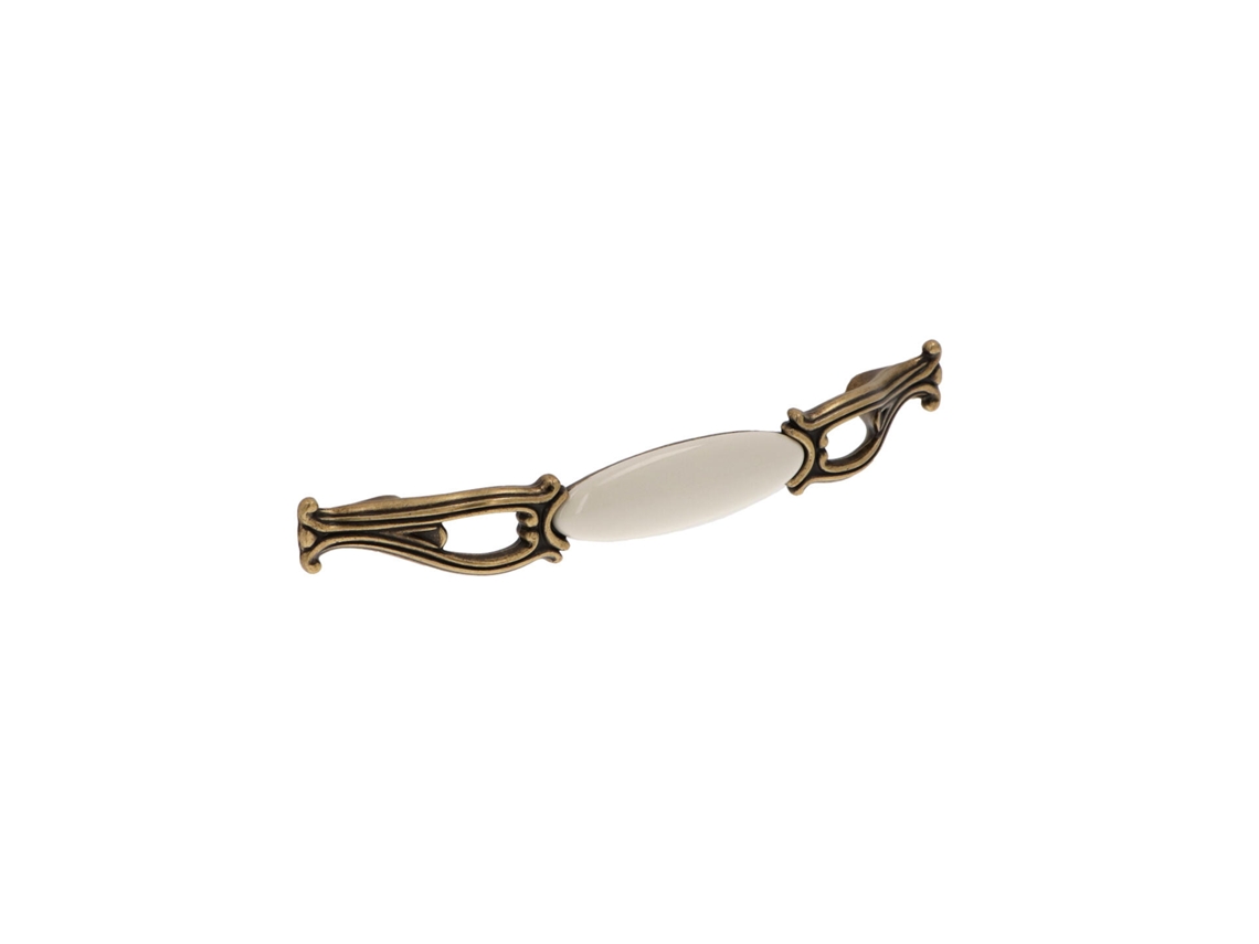 Tirador Para Mueble De Zamak Y Porcelana Distancia Entre Centros 128mm Estilo Antiguo Florence Lote De 6