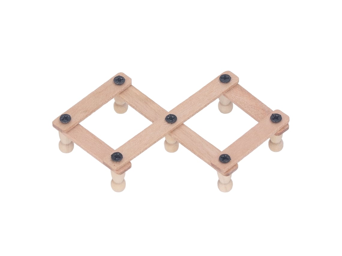 Estantería De Pared En Miniatura Para Casa De Muñecas, Plegable Y Retráctil, Escala 1/12, Madera De Abedul.
