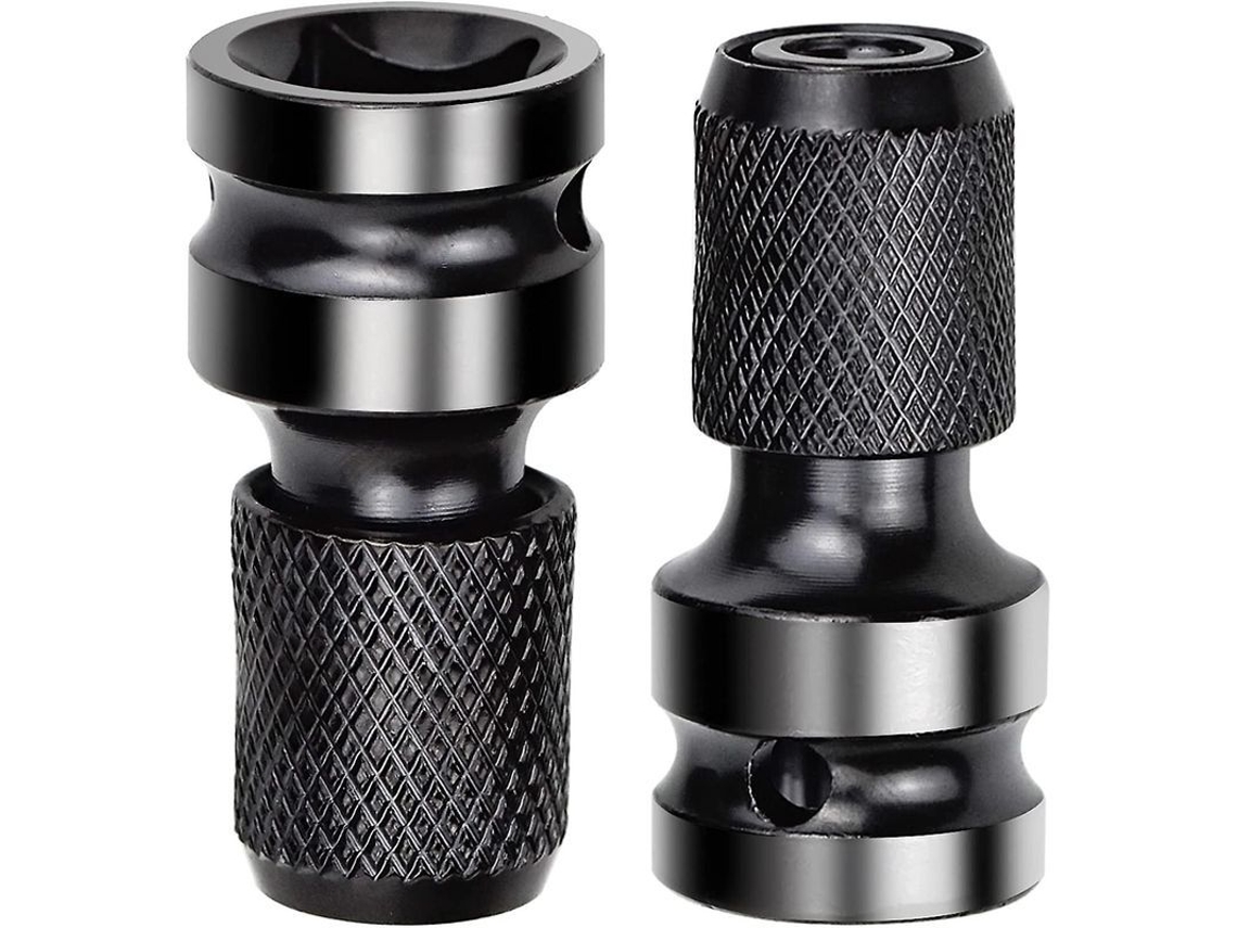 Adaptador De Enchufe De 1/2 Pulgada A 1/4 De Pulgada Con Conexión Rápida, Acero Cromo Vanadio, 2 Unidades