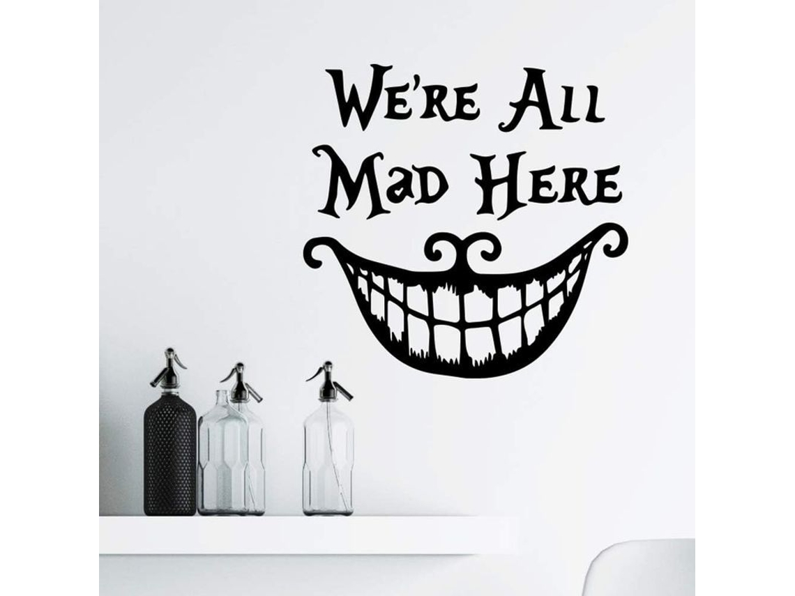 Calcomanías De Pared Terroríficas Cara Sonriente Para Halloween Decoración De Habitación Hogar Cool Stickers