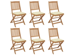 Sillas de jardín plegables de 6 piezas con cojines DKD Home Decor