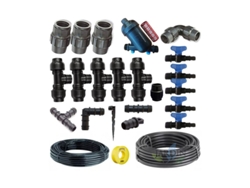 Kit Riego Por Goteo Para Jardin Hasta 100 M2. Incluye Tuberia Y Accesorios De Instalación Para Conexión A Grifo SUINGA