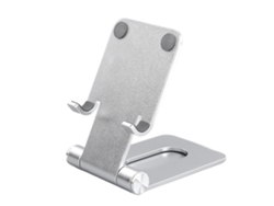 Suporte Para Celular De Alumínio Dobrável Mesa Prateleira Para Celular Estante De Mesa Prata