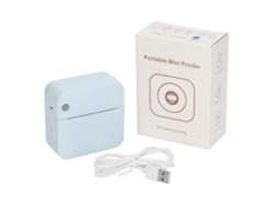 Mini impresora portátil Bluetooth para estudiantes: notas, errores, fotos y documentos - Azul