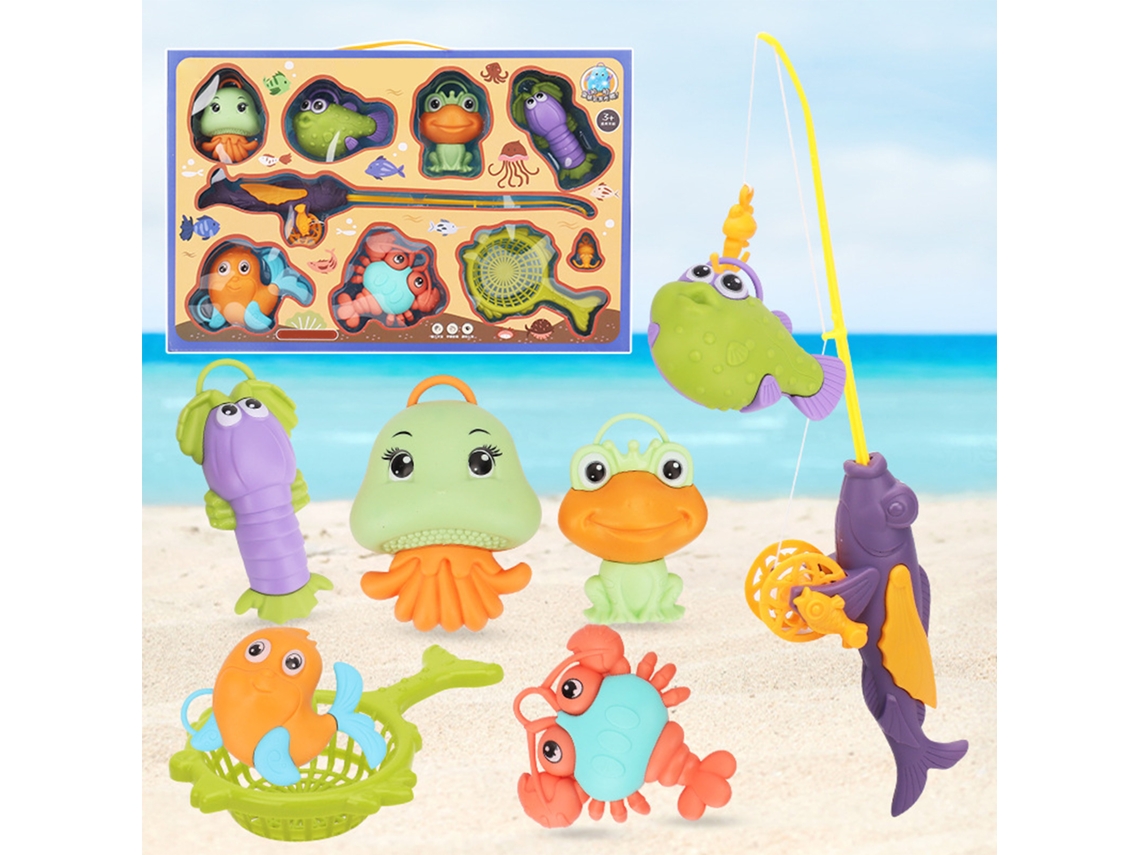 Juguete De Pesca Magnético Para Niños Con Luz Y Vibración. Juego De Baño.