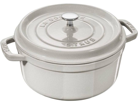 Cacerola STAUB (Blanco - Hierro Fundido - 22 cm)