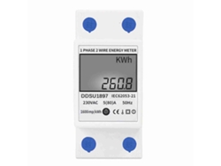Medidor De Electricidad Digital Monofásico, Para Riel Din, Doble Cable, Pantalla Lcd Multifuncional, 5(60)a/5(80)a, 220 Vca