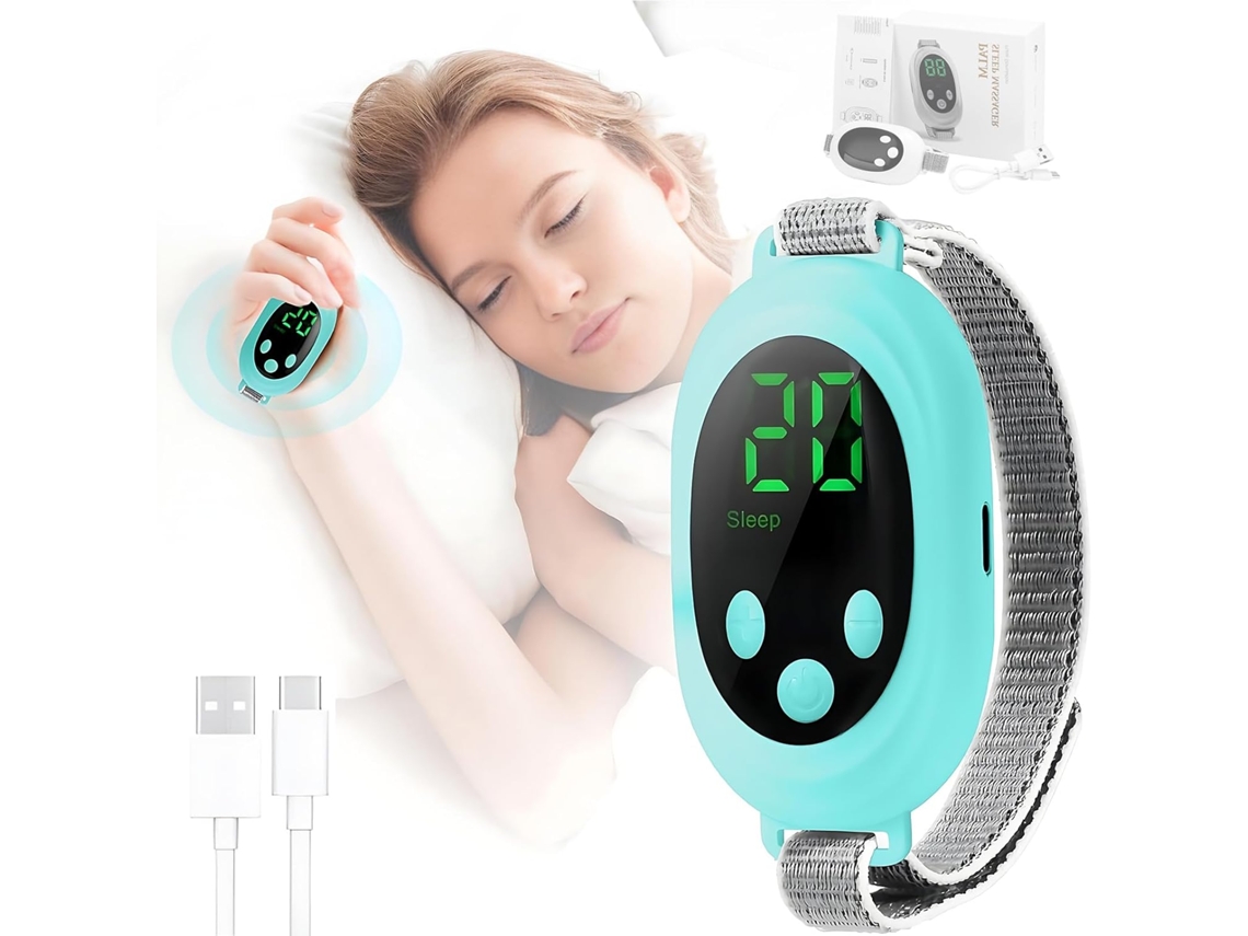 Dispositivo de ayuda para dormir, dispositivo ansiolítico, mejora la ansiedad durante el sueño, neurocontrol para el insomnio CHRUI (verde)
