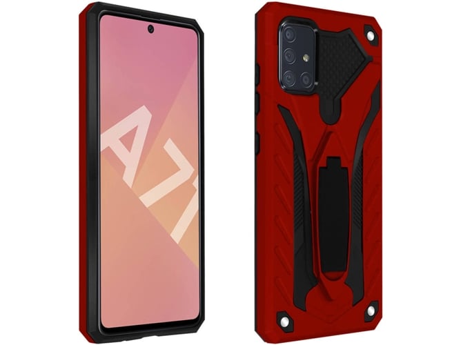 Carcasa Samsung Galaxy A71 AVIZAR Híbrido Rojo
