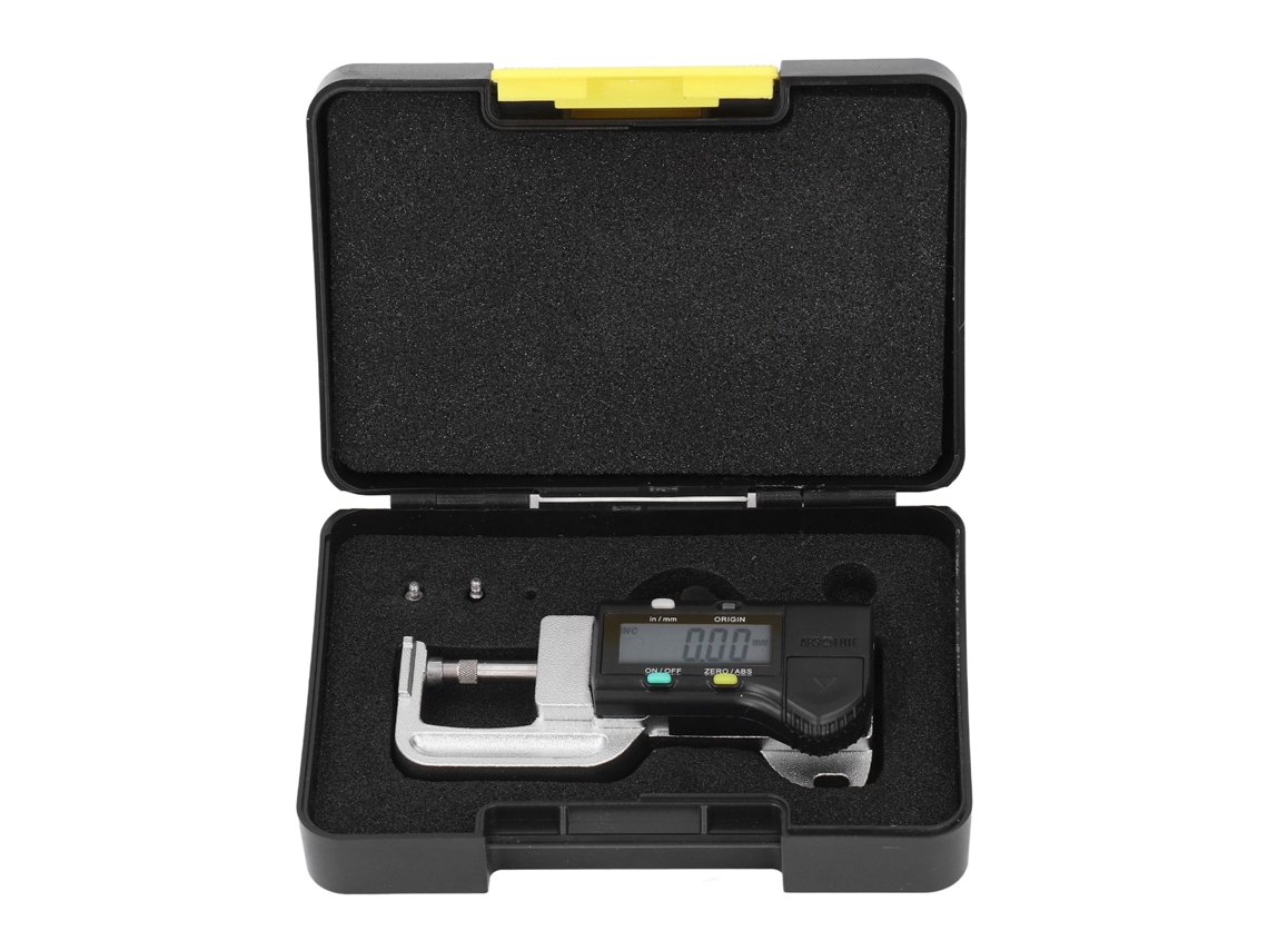 Medidor de espesor digital horizontal desmontable para joyería, papel y cuero (0-12,7 mm, 0,01 mm)