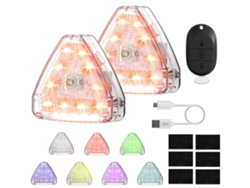 Paquete de 2 luces estroboscópicas para Dron DJI Avata 2/Mini 4 Pro/Mini 3 Pro/Mavic 3/Air 3 Series Drone 7 colores luces LED estroboscópicas BISBISOUS