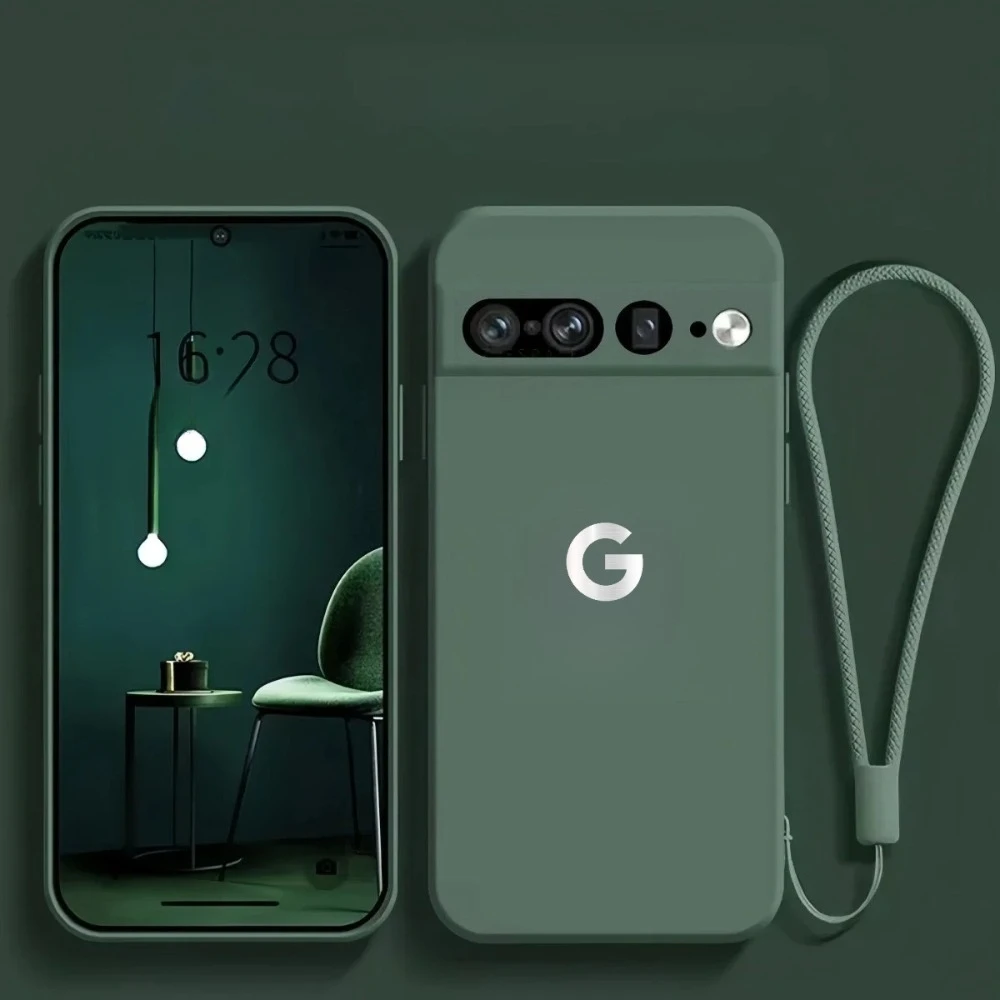 (google Pixel 10 Verde) Compatible Con La Funda Blanda De Silicona Líquida De Google, Con Función Magnética.