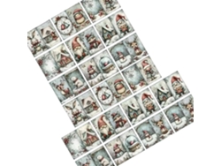 Conjunto De Postales Navideñas De Alta Calidad Con Gnomos De Nieve En Una