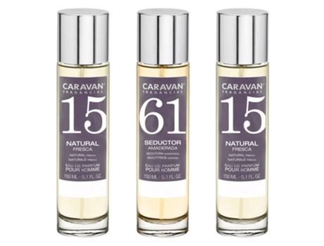 3x Perfume de Hombre Nº61 (2)Nº15 150ml CARAVAN