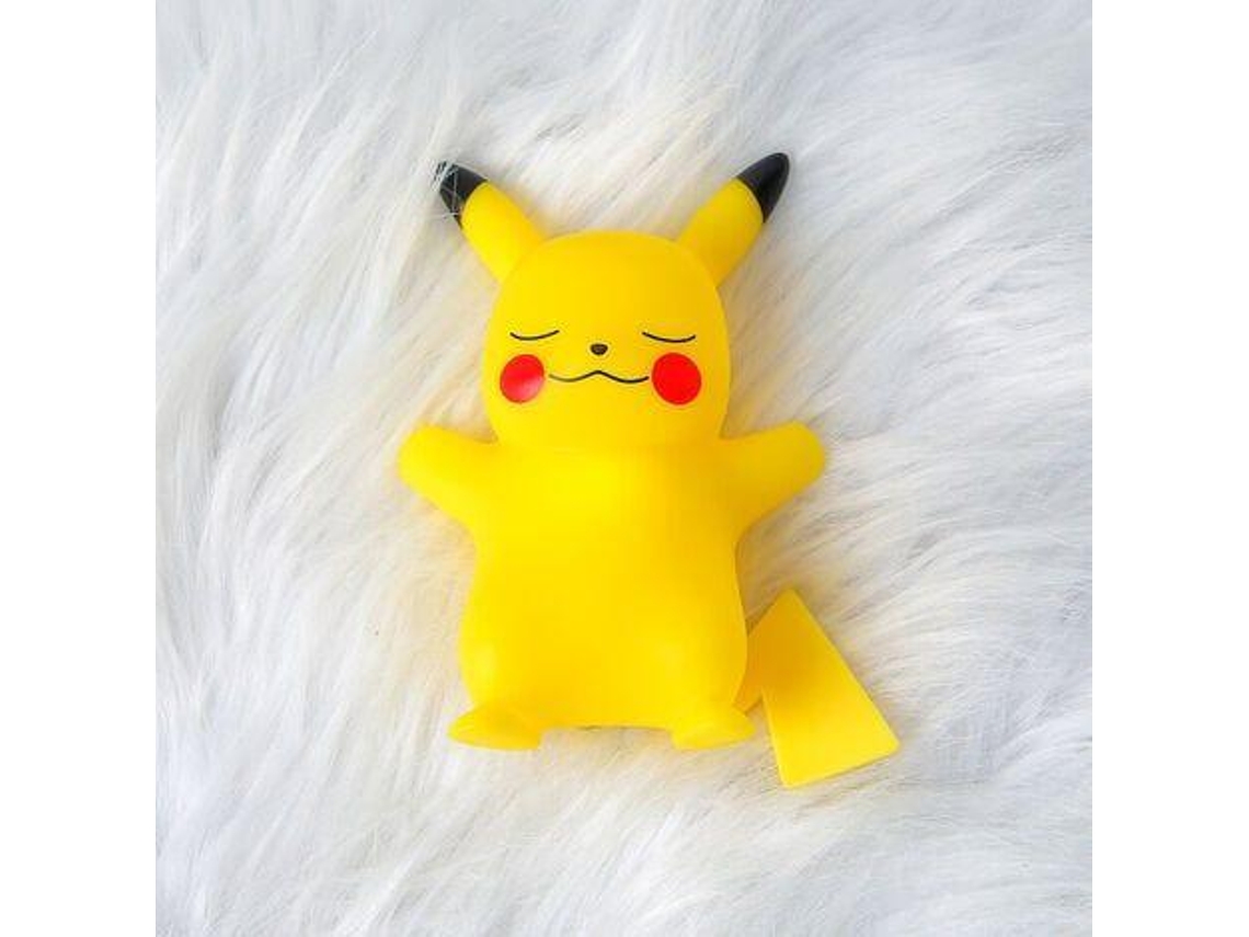 JILLIOPER Adorable luz nocturna de Pikachu, adorno de silicona para mesita de noche inspirado en Squishmallows, con materiales seguros, suaves y no tóxicos para