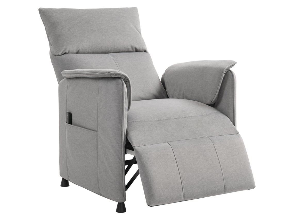 Sillón Reclinable Con Motor Sin Escobillas Y Reposapiés Gris.