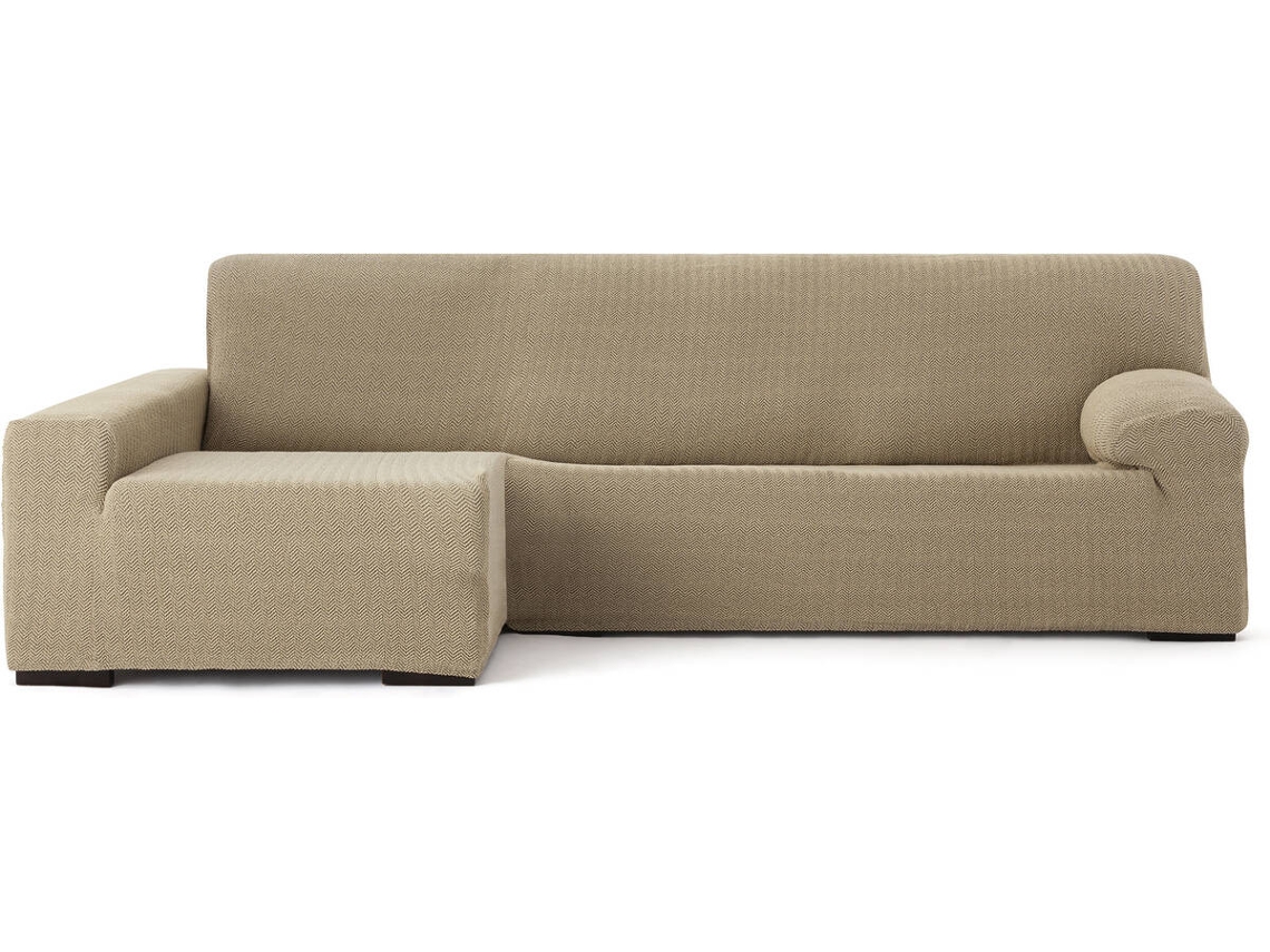 Funda de Chaise Longue Izquierda EYSA Premium Jaz Tejido Multielástico (360 x 180 x 120 cm - Poliéster y Algodón - Beige)