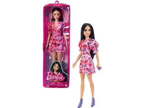 BARBIE: Fashionista vestido de flores dos colores (Edad Mínima: 3)