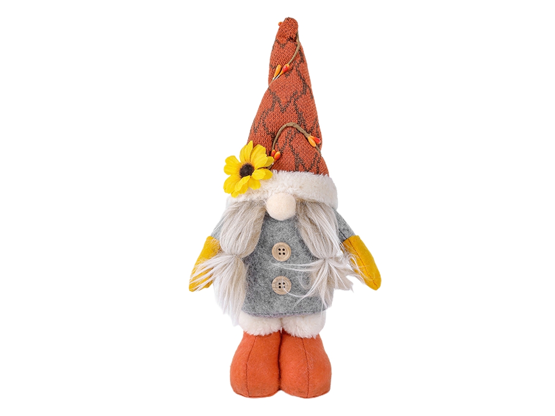 Muñeco De Peluche Gnomo Otoño Con Girasol Cute Muñeco Sin Cara Decoración De Hogar Para Festival De Cosecha