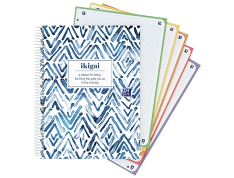 Japandi Bloc A4 Microperforado 120 Hojas Cuadrícula OXFORD