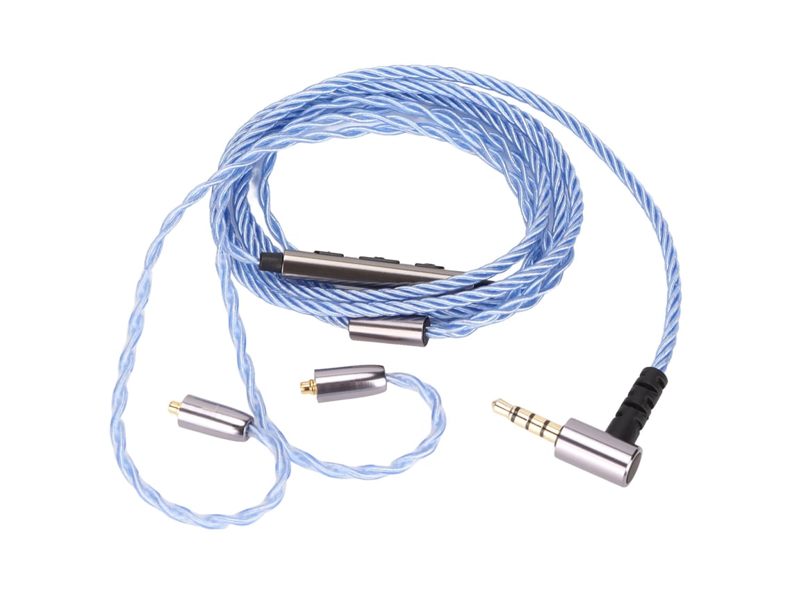 Cable De Auriculares De Cobre Plateado Mejorado Para Se846 Se535 Tk200 T100 Ue900 Con Micrófono