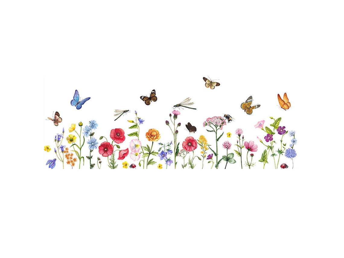 Libélulas decorativas para superficies lisas, calcomanías de insectos impermeables y duraderas, patrones estéticos y modernos de flores y mariposas.