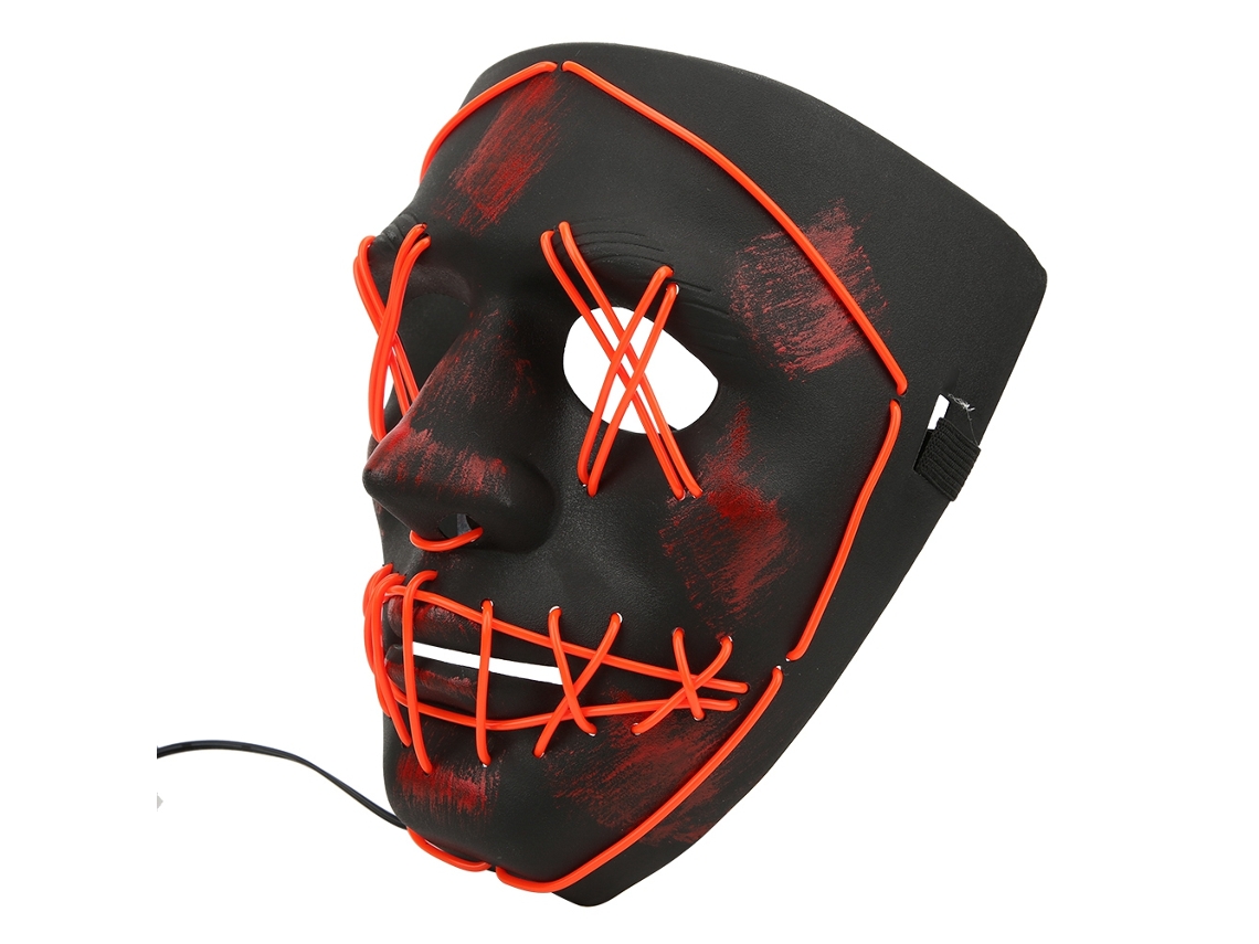Máscara Led De Halloween Con Efecto De Sangre Para Cosplay Y Fiestas (roja)