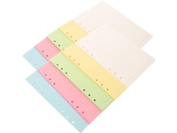 Recambios Para Cuadernos A5 De 6 Agujeros, Papel Rayado, Colores, 5 2 Paquetes 100 Hojas Sueltas