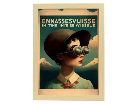 NACNIC Poster Cartel En Estilo Surrealismo Cinematográfico Ilustraciones Y Grabados De Historieta Abstracta Y Artística A4 Marcos Madera