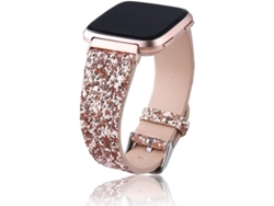 Nueva Pulsera Bling Compatible Con Fitbit Versa/versa 2/lite, Lujosa Pulsera De Cuero Brillante Para Mujer.