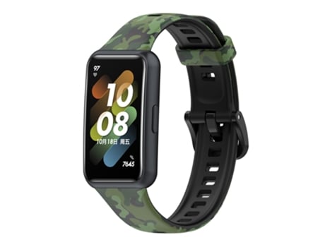 Correa TPU + PU ajustable para Huawei Band 7 - camuflaje verde
