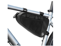 Bolsa triangular para bicicleta de 1 l, impermeable, con bolsillos laterales de malla y tira reflectante, color negro SAISIYIKY