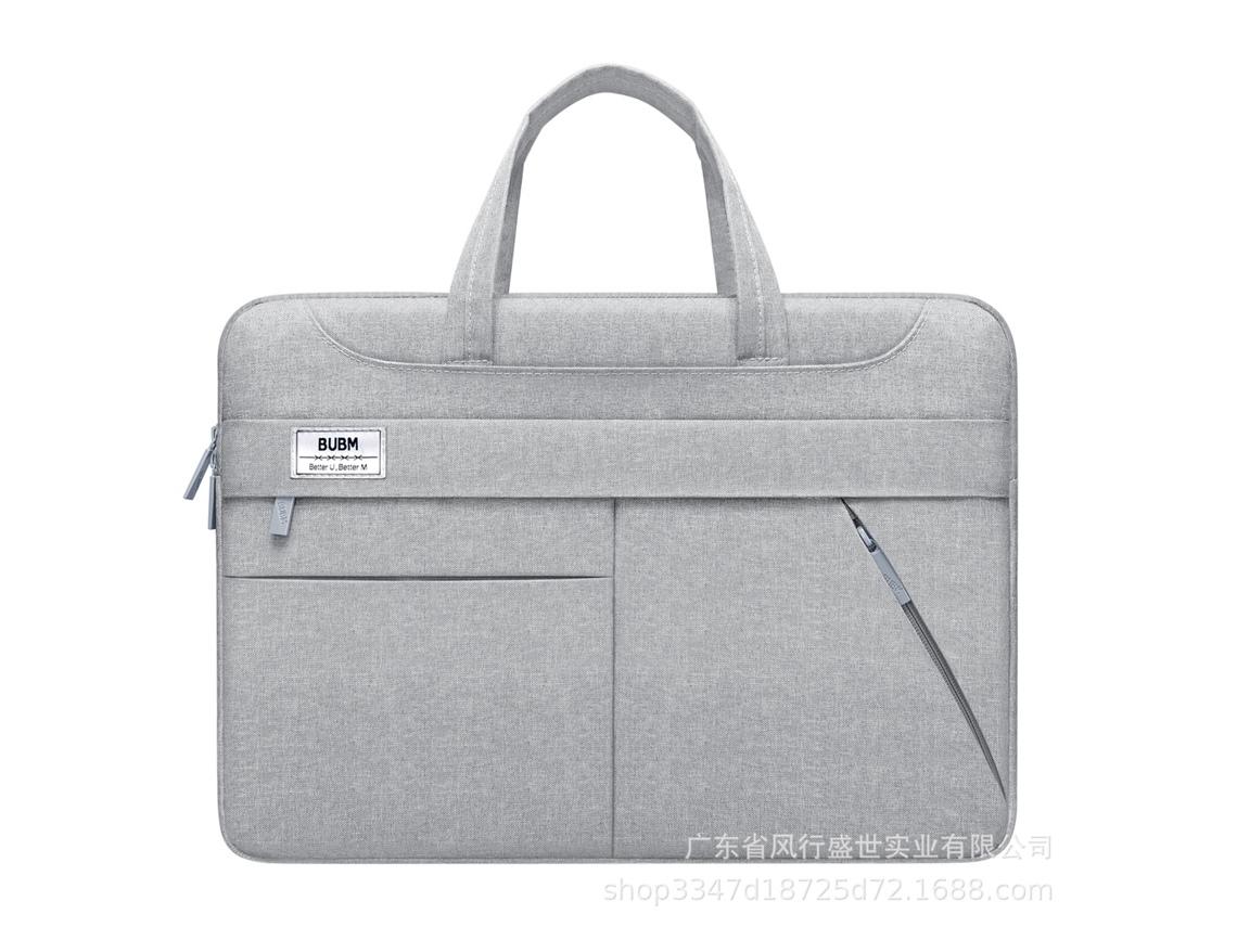 Maletín para portátil Yunzii, maletín para portátil, maletín de negocios, impermeable, resistente al desgaste, portátil, gris