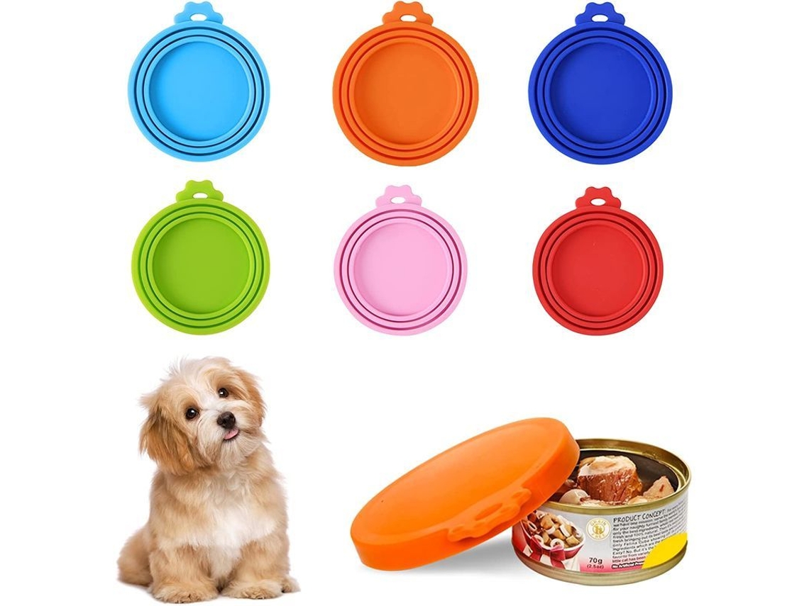 6 Tapas Universales De Silicona Para Latas De Comida Para Perros Y Mascotas