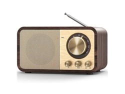 Radio Bluetooth retro GOKOCO, portátil, de madera, USB
